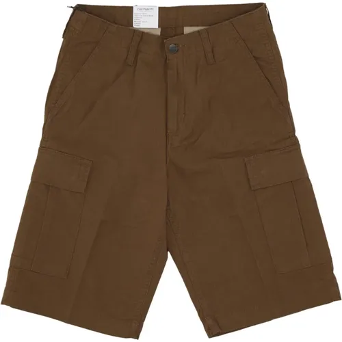 Cargo Shorts Regular Fit Rip-stop Baumwolle , Herren, Größe: W28 - Carhartt WIP - Modalova