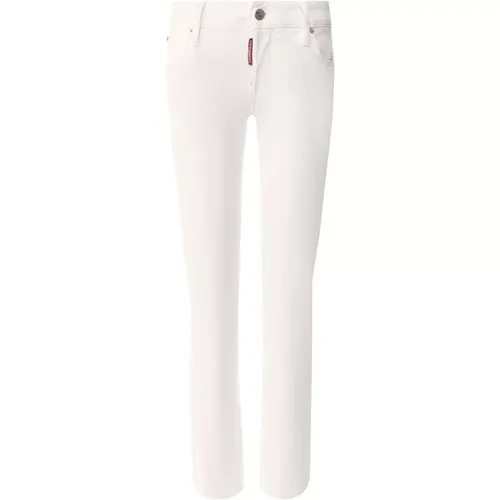 Slim-Fit Baumwoll-Denim-Jeans , Damen, Größe: 4XS - Dsquared2 - Modalova