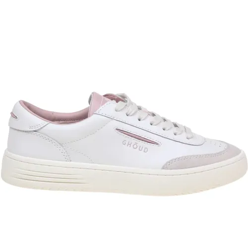 Women's Shoes Sneakers Leat/suede Wht/pink Ss24 , female, Sizes: 7 UK, 3 UK, 5 UK, 4 UK, 6 UK - Ghoud - Modalova