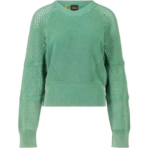 Cotton Knit Sweater Fadda , female, Sizes: L, M, S, XS, XL - Hugo Boss - Modalova