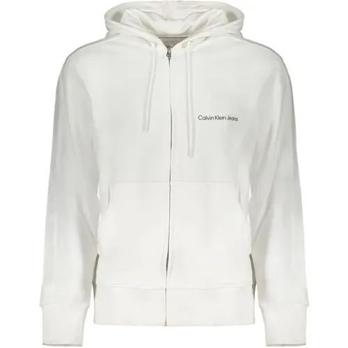 Zip-throughs, male, , Size: 2XL Hooded Sweatshirt with Logo Print - Calvin Klein - Modalova