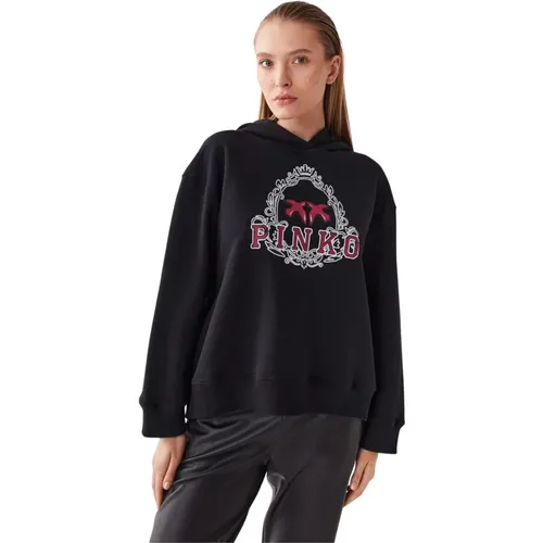 Stylish Fleece Sweatshirt , female, Sizes: M - pinko - Modalova