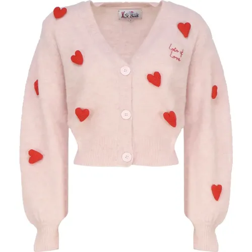 Heart Embroidered Sweater , female, Sizes: XS - MC2 Saint Barth - Modalova