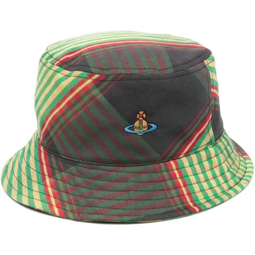 Grüner Tartan Bucket Hat , Herren, Größe: M - Vivienne Westwood - Modalova