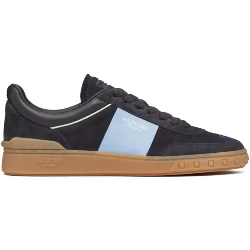 Rockstud Sneakers Black Light Blue , male, Sizes: 10 UK, 11 UK, 6 UK - Valentino Garavani - Modalova