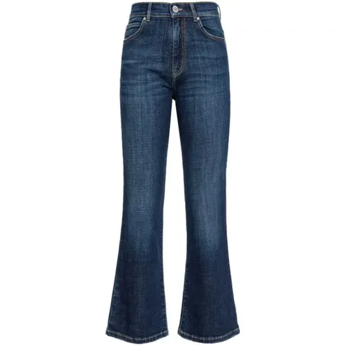 Blaue Bootcut Stretch Denim Jeans - pinko - Modalova