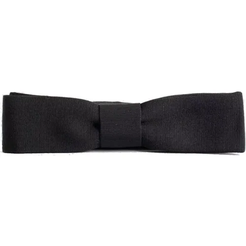 Bowties, male, , Size: ONE SIZE Ribbed Wool Blend Tie - Saint Laurent - Modalova