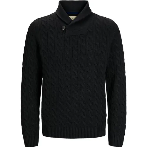 Herren Strickpullover mit Schalkragen , Herren, Größe: M - jack & jones - Modalova