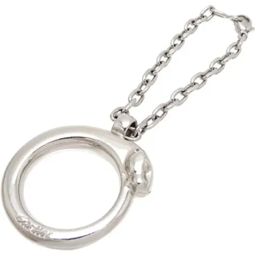 Pre-owned Accessories, unisex, , Size: ONE SIZE Pre-owned White Gold key-holders - Cartier Vintage - Modalova