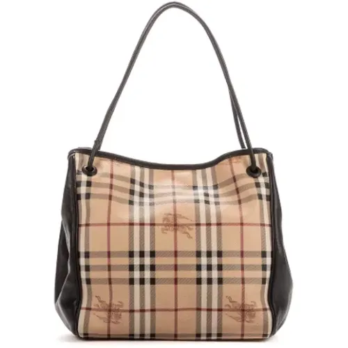 Pre-owned Tote Bags, female, , Size: ONE SIZE Pre-owned Coated canvas shoulder-bags - Burberry Vintage - Modalova