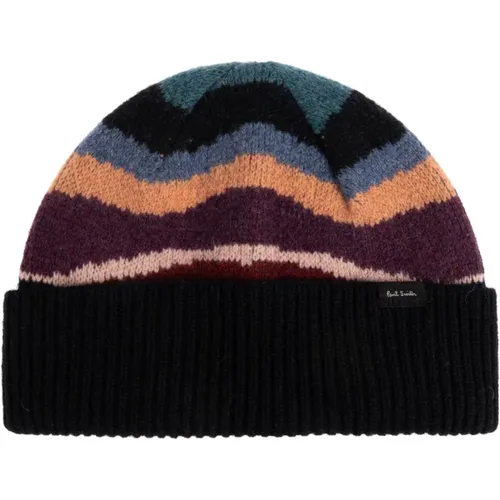 Beanies, female, , Size: ONE SIZE Striped Pattern Beanie - Paul Smith - Modalova