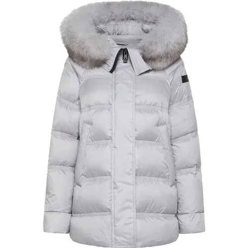 Medium Down Jacket with Fur , female, Sizes: S, M, XS - Peuterey - Modalova