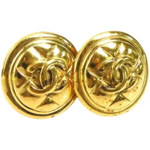 Pre-owned Jewellery, female, , Size: ONE SIZE Pre-owned Metal earrings - Chanel Vintage - Modalova