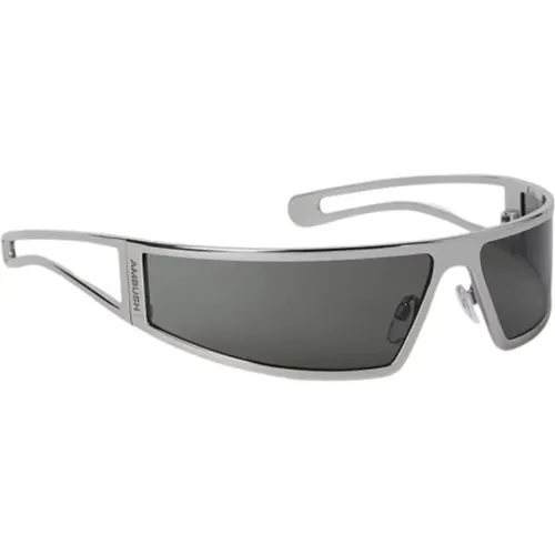 Futuristic Circular Titanium Sunglasses , male, Sizes: ONE SIZE - Ambush - Modalova
