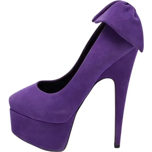 Pre-owned Pumps, female, , Size: 6 1/2 US Pre-owned Suede heels - Giuseppe Zanotti Pre-owned - Modalova