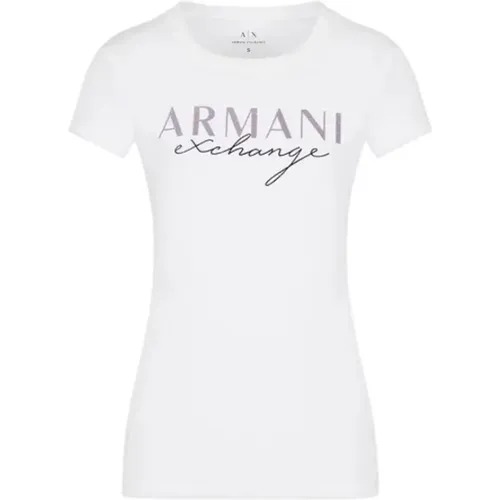 Basic T-Shirt , female, Sizes: M - Armani Exchange - Modalova