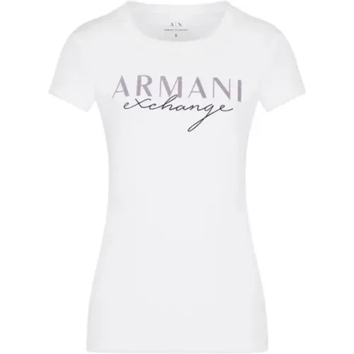 Basic T-Shirt , female, Sizes: S, M - Armani Exchange - Modalova