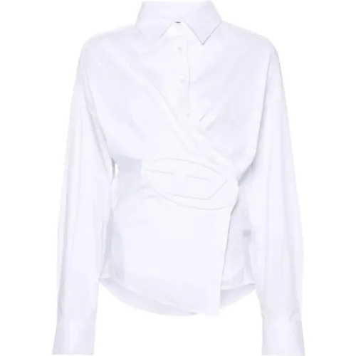 Casual Button-Up Shirt , female, Sizes: L, XL - Diesel - Modalova