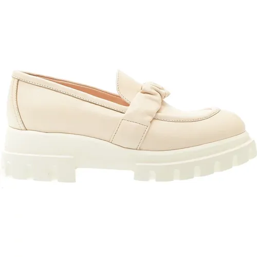 Rubber Sole Cream Moccasin , female, Sizes: 7 UK, 6 UK, 5 UK - AGL - Modalova