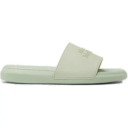 Pool Logo Slides Sandals , female, Sizes: 6 UK - alexander mcqueen - Modalova