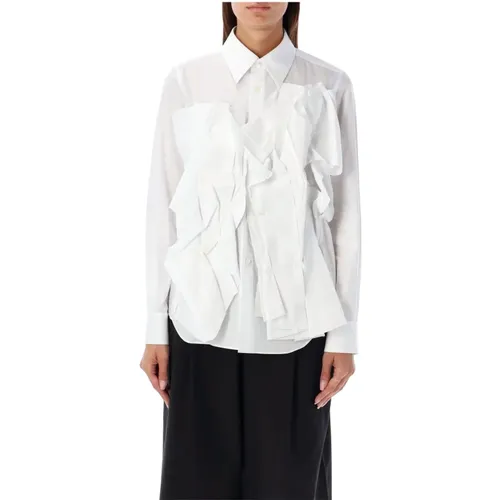 Ruched Shirt Dress , female, Sizes: S - Comme des Garçons - Modalova