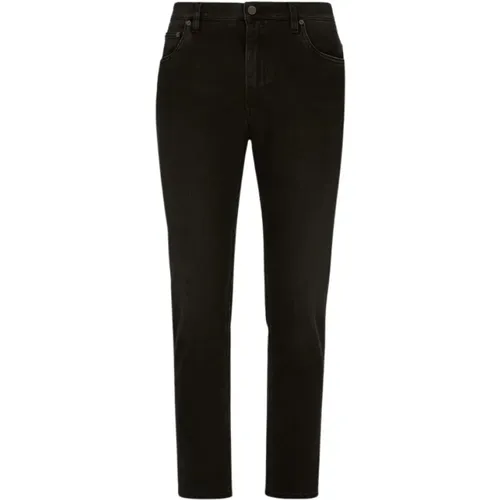 Moderne Schwarze Tapered Jeans , Herren, Größe: S - Dolce & Gabbana - Modalova