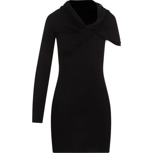 Viskose Mini Kleid 1000 Noir - Saint Laurent - Modalova