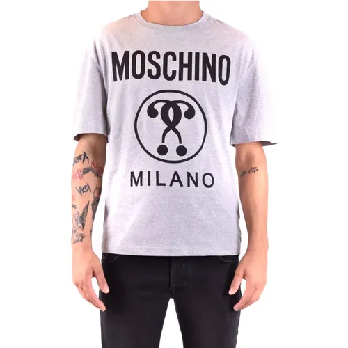 Bequemes und stilvolles Baumwoll-T-Shirt für Männer , Herren, Größe: S - Moschino - Modalova