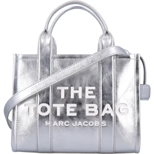 Tote Bags, female, , Size: ONE SIZE Chic Metallic Tote Bag Silver - Marc Jacobs - Modalova