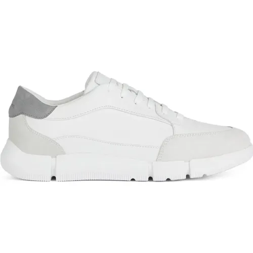 Weiße Sneakers für Männer , Herren, Größe: 43 EU - Geox - Modalova