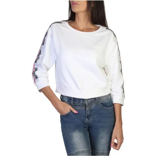 Weiße Damen Sweatshirt , Damen, Größe: XS - Moschino - Modalova