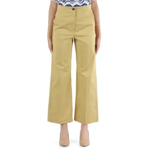 Stretch cotton trousers Nabis style , female, Sizes: L, S, XS, M - Marella - Modalova