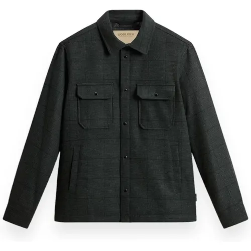 Kariertes Overshirt aus Alaskawolle , Herren, Größe: 2XL - Woolrich - Modalova