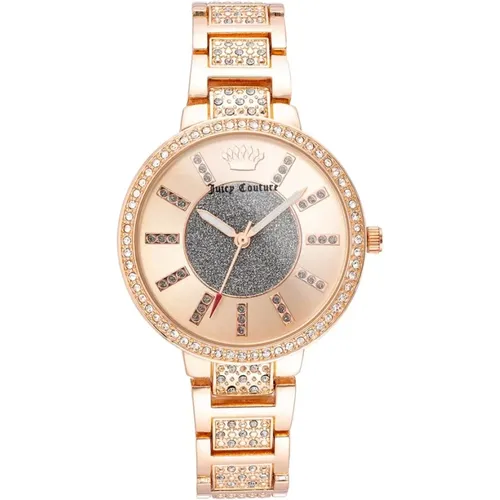 Watches, female, , Size: ONE SIZE Pink Metal Analog Quartz Watch - Juicy Couture - Modalova