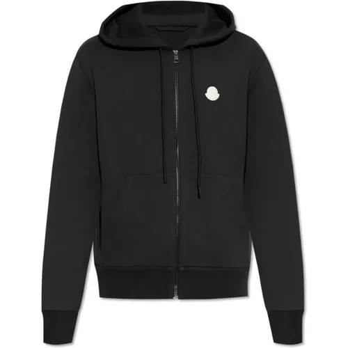 Zip-throughs, male, , Size: L Cotton hoodie - Moncler - Modalova