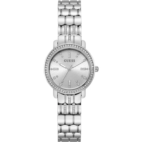 Watches, female, , Size: ONE SIZE Stainless Steel Analog Quartz Watch - Guess - Modalova