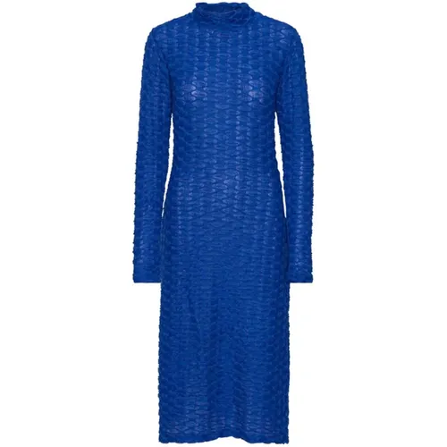 Blaues Bubble Wrap Kleid Slim Fit , Damen, Größe: M - Henrik Vibskov - Modalova