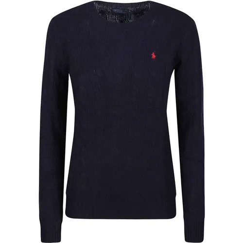 Navy Langarm Pullover , Damen, Größe: M - Ralph Lauren - Modalova