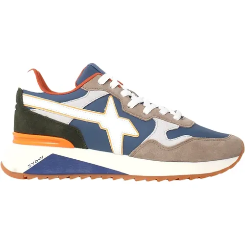 Blaue Klare Sneakers Dynamischer Stil , Herren, Größe: 45 EU - W6Yz - Modalova