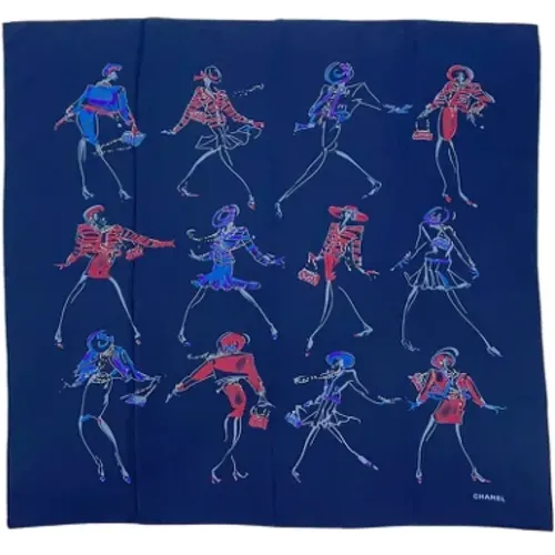 Pre-owned Scarves, female, , Size: ONE SIZE Pre-owned Silk scarves - Chanel Vintage - Modalova