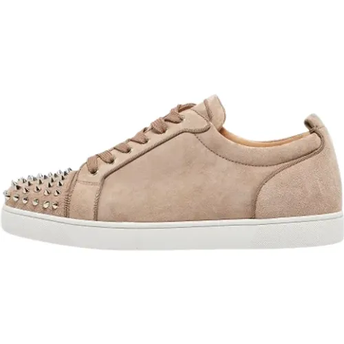 Pre-owned Suede sneakers , male, Sizes: 10 1/2 UK - Christian Louboutin Pre-owned - Modalova