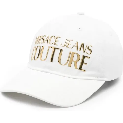 Cotton Hats with Thicker Print , male, Sizes: ONE SIZE - Versace Jeans Couture - Modalova