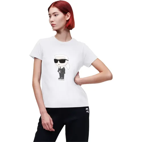 T-Shirt Ikonik 2.0 , female, Sizes: L - Karl Lagerfeld - Modalova