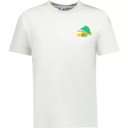 Arrows Printed Logo T-Shirt White , male, Sizes: S - Off White - Modalova