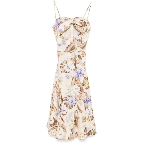 Midi Dresses, female, , Size: XL Floral Print Dress - Zimmermann - Modalova