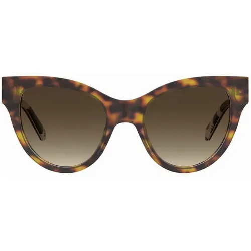 Muster Cat-eye Sonnenbrille mit braunen Verlaufsgläsern - Love Moschino - Modalova