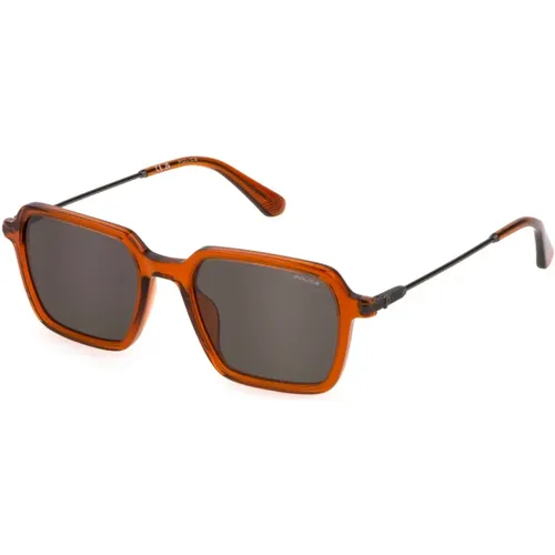 Sunglasses, unisex, , Size: 52 MM Octane 7 Sunglasses Brown /Smoke - Police - Modalova