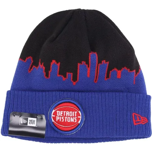 Beanies, male, , Size: ONE SIZE NBA Tip Off Knit Beanie Detroit Pistons - new era - Modalova