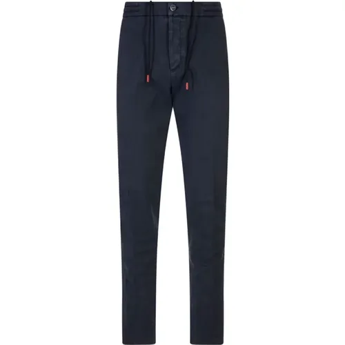 Slim-fit Trousers, male, , Size: W34 Cotton Men's Jeans - Kiton - Modalova