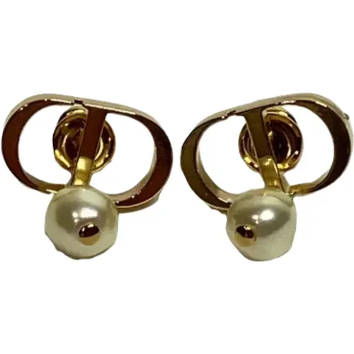 Pre-owned Jewellery, female, , Size: ONE SIZE Pre-owned Metal earrings - Dior Vintage - Modalova